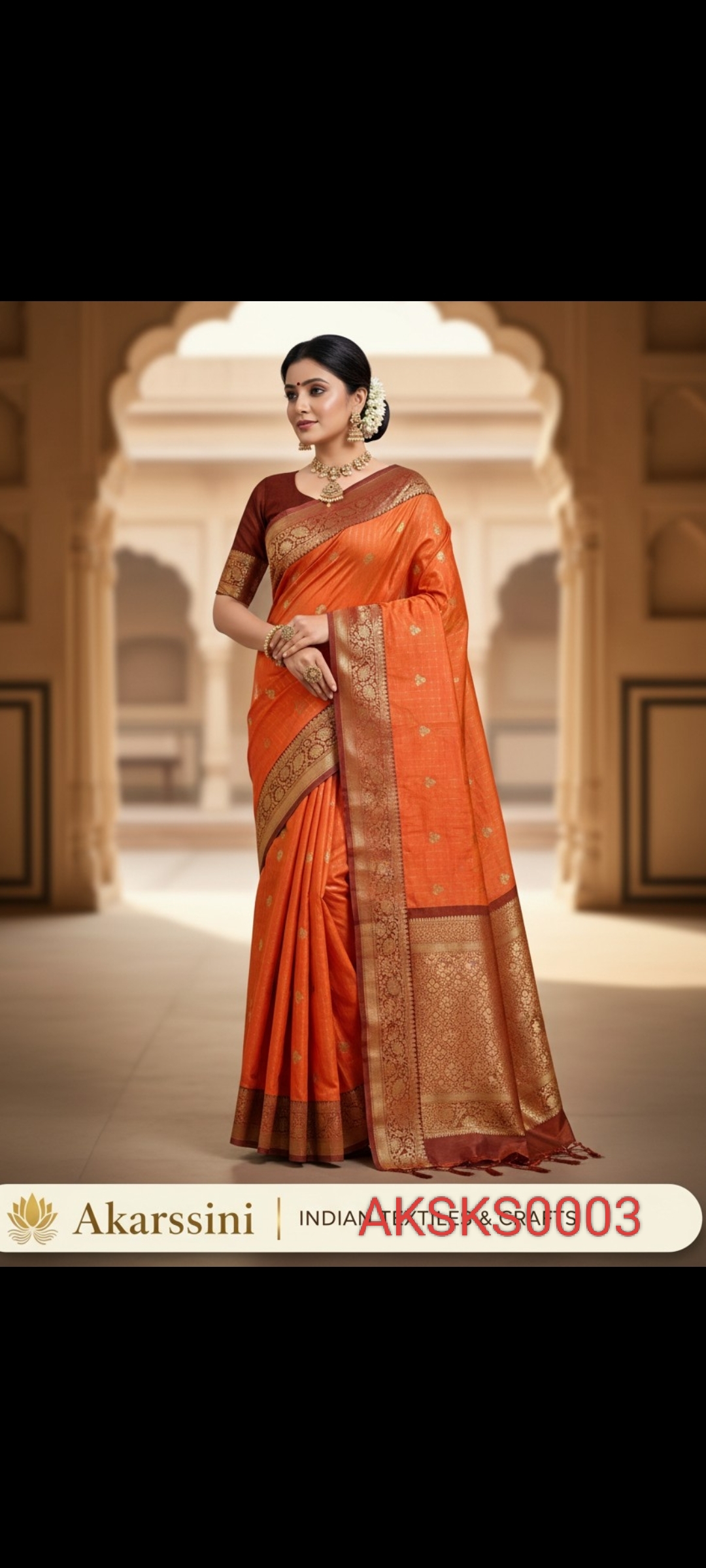 Semi Silk Check Saree with Zari Border