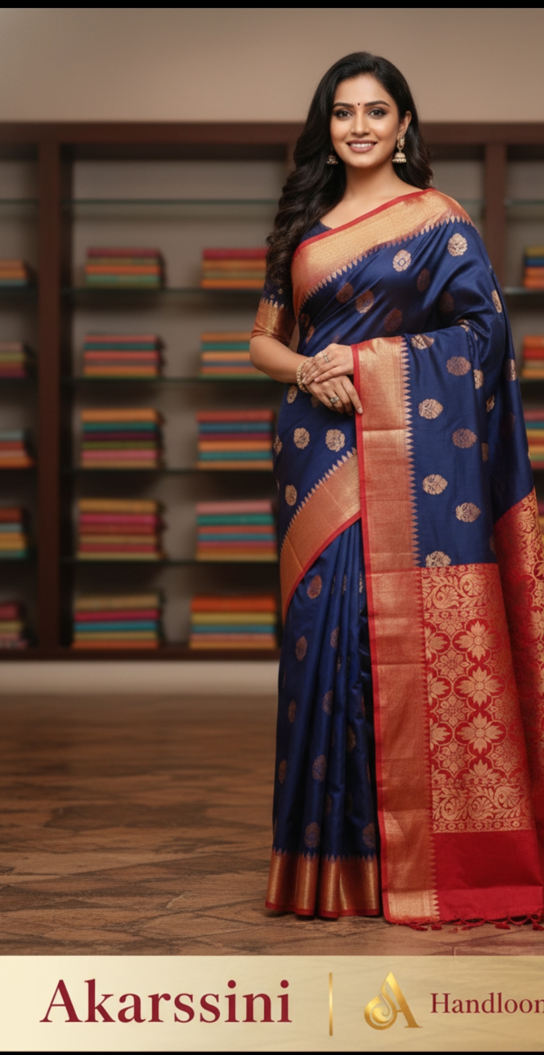 Silk Blend Saree with Elegant Border
